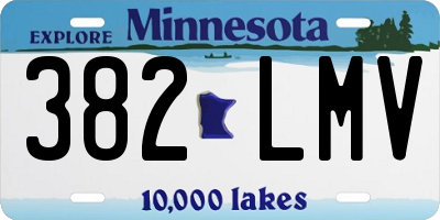 MN license plate 382LMV
