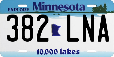 MN license plate 382LNA