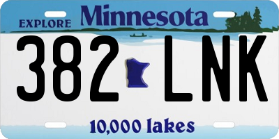 MN license plate 382LNK