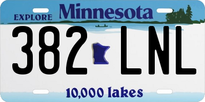 MN license plate 382LNL