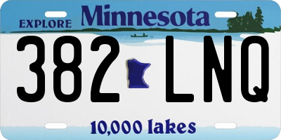 MN license plate 382LNQ