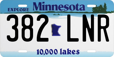 MN license plate 382LNR