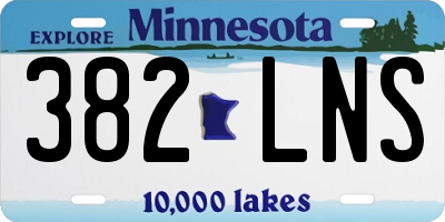 MN license plate 382LNS