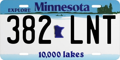 MN license plate 382LNT