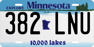 MN license plate 382LNU
