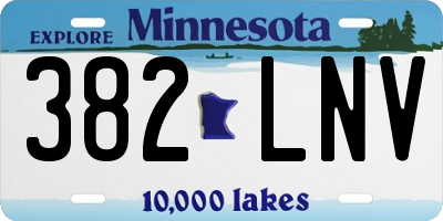 MN license plate 382LNV