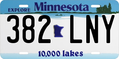 MN license plate 382LNY