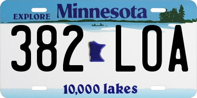 MN license plate 382LOA