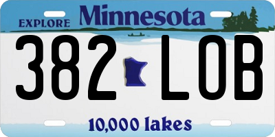 MN license plate 382LOB