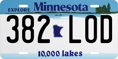 MN license plate 382LOD