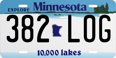 MN license plate 382LOG