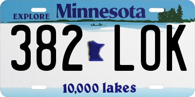 MN license plate 382LOK