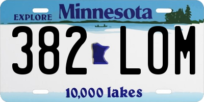 MN license plate 382LOM
