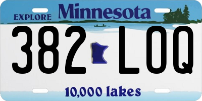 MN license plate 382LOQ