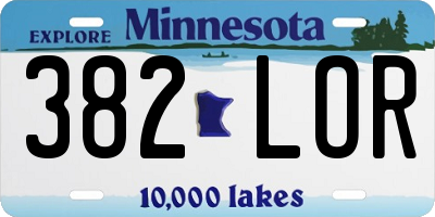 MN license plate 382LOR