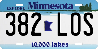 MN license plate 382LOS