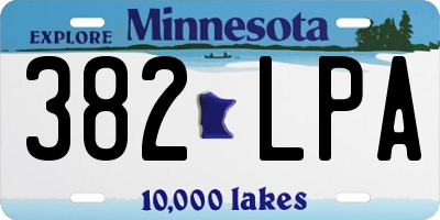 MN license plate 382LPA