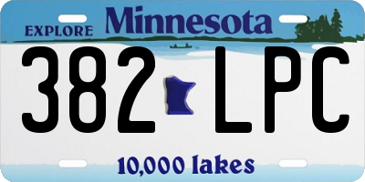 MN license plate 382LPC