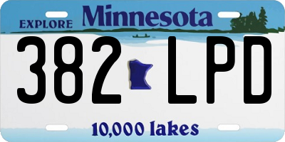 MN license plate 382LPD