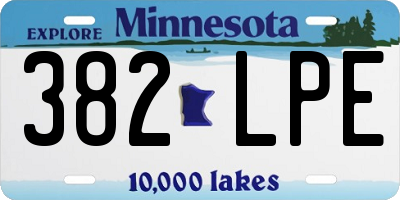 MN license plate 382LPE