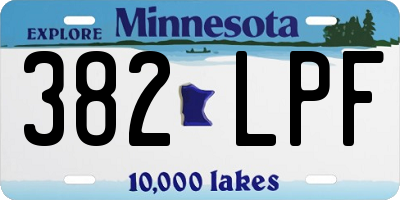 MN license plate 382LPF