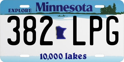 MN license plate 382LPG