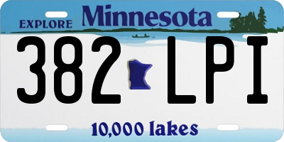 MN license plate 382LPI