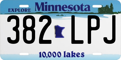 MN license plate 382LPJ