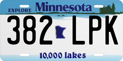 MN license plate 382LPK