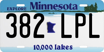 MN license plate 382LPL
