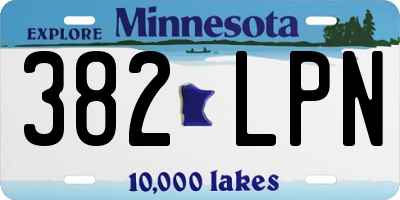 MN license plate 382LPN