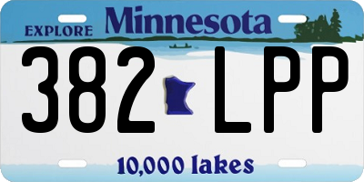 MN license plate 382LPP