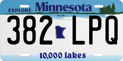 MN license plate 382LPQ