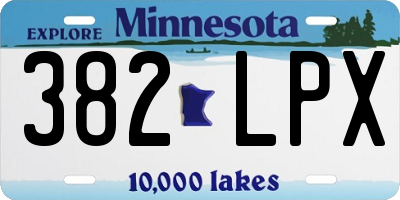 MN license plate 382LPX