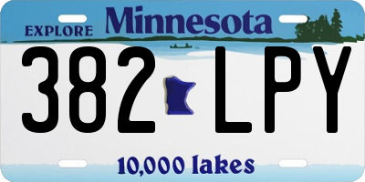 MN license plate 382LPY