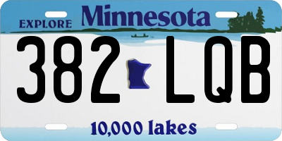 MN license plate 382LQB