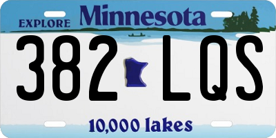 MN license plate 382LQS