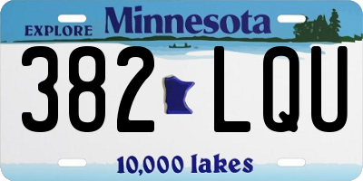 MN license plate 382LQU