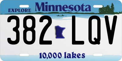 MN license plate 382LQV