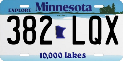 MN license plate 382LQX