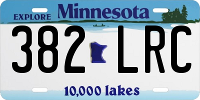 MN license plate 382LRC