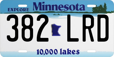 MN license plate 382LRD