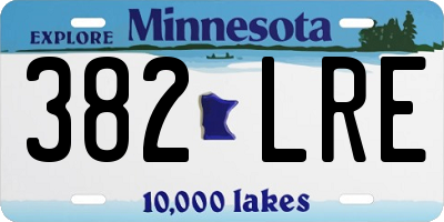 MN license plate 382LRE
