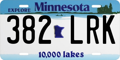 MN license plate 382LRK