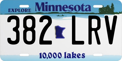 MN license plate 382LRV