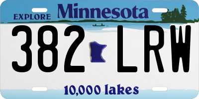 MN license plate 382LRW