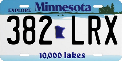 MN license plate 382LRX