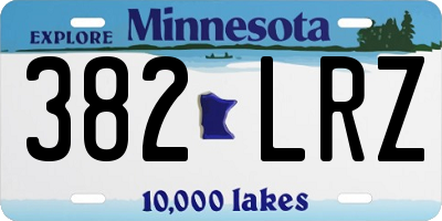 MN license plate 382LRZ