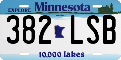 MN license plate 382LSB