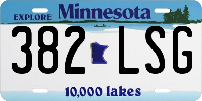 MN license plate 382LSG
